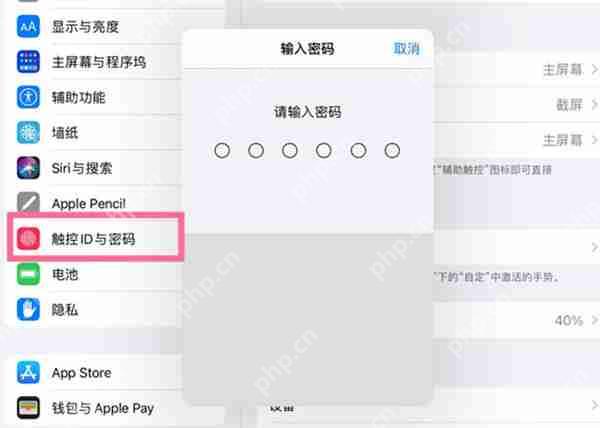 ipad怎么修改开机密码