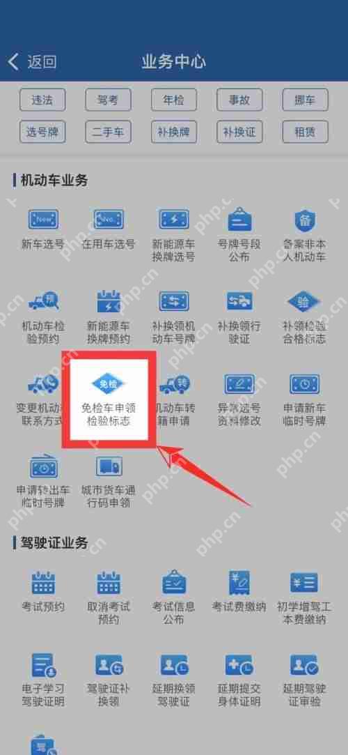 交管12123免检功能如何使用