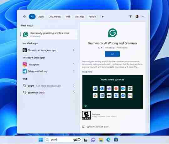 微软 Win11 搜索将集成 Microsoft Store 应用商店：用户可直接下