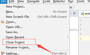 pycharm如何关闭项目?pycharm关闭项目的方法插图2 pycharm如何关闭项目?pycharm关闭项目的方法