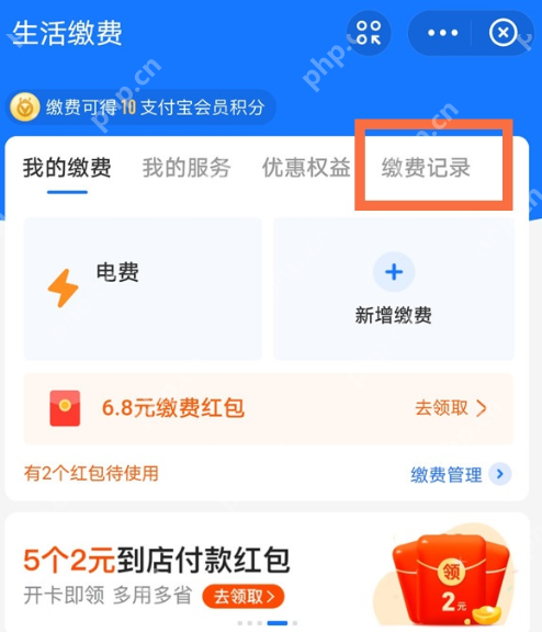 支付宝怎么查询每月用电量