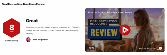 《死神来了6》IGN8分：荒谬的死亡设计又恐怖又搞笑