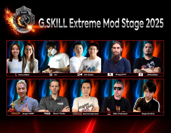 芝奇将于Computex 2025展示多款全新内存，并举办年度超频活动及极限电脑改装大赏