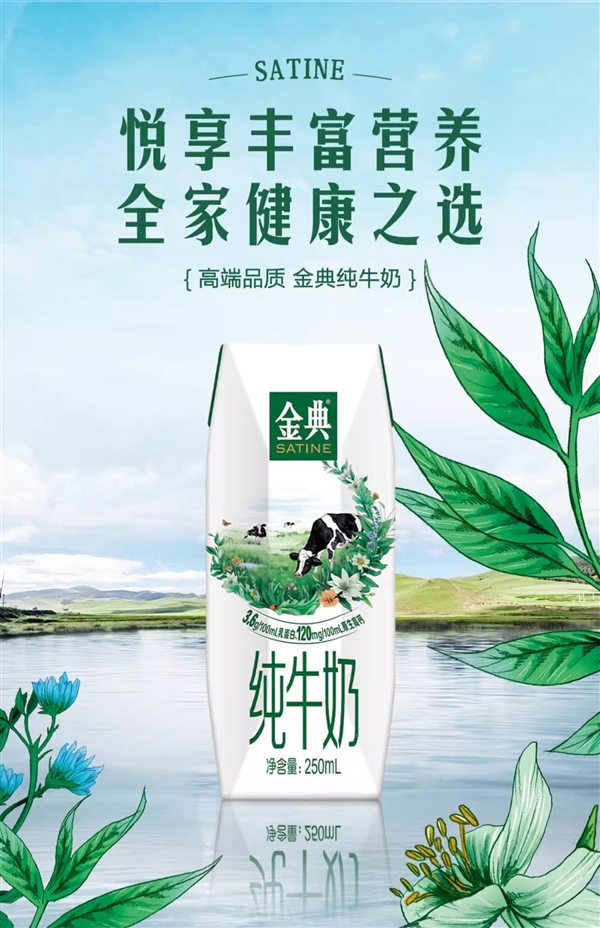 2.31元/盒新低：金典3.6g 蛋白质纯牛奶闭眼入（商超6元）