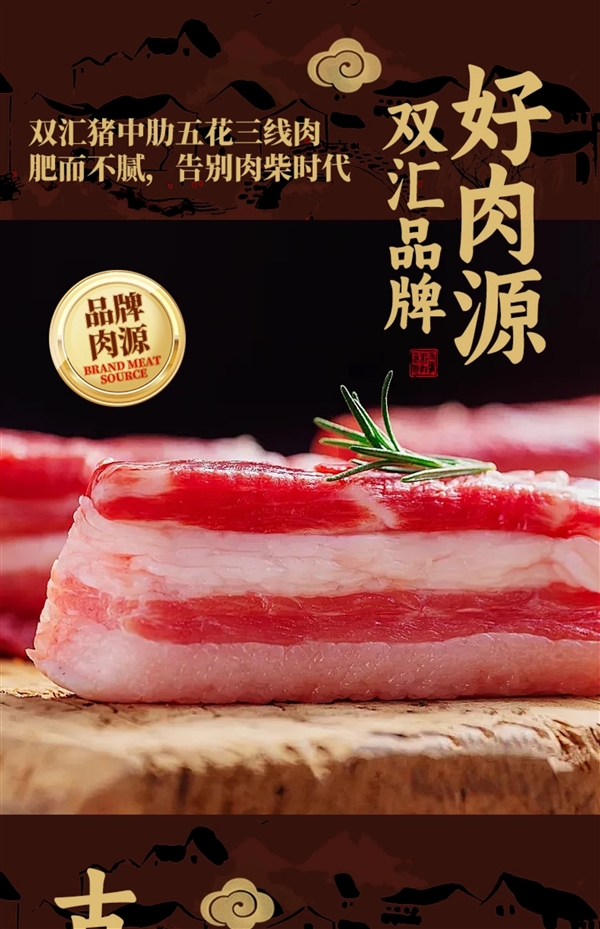 双汇三线五花肉：小英斋金枕大肉粽4只9.8元半价大促