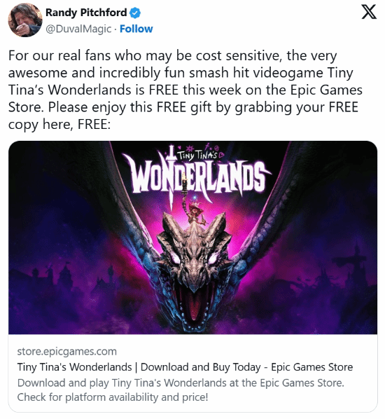 《无主之地》CEO再惹众怒！阴阳怪气粉丝