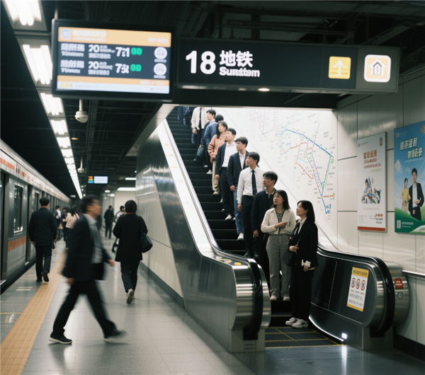 北京地铁扶梯新增黄色脚印标识:不再提倡“左行右立” 平衡站立更安全插图 北京地铁扶梯新增黄色脚印标识:不再提倡“左行右立” 平衡站立更安全