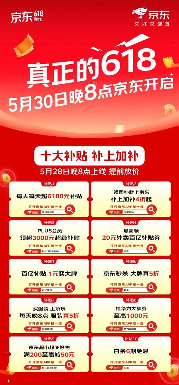 京东618补贴力度前所未有：每人每天补贴超6180元！