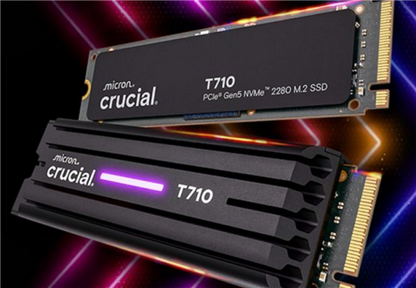 英睿达宣布PCIe 5.0 SSD T710：读取高达14.9GB/s 其他弱点
