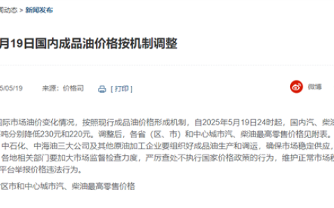 重回6元时代！国内油价今晚下调：加满一箱少花9元