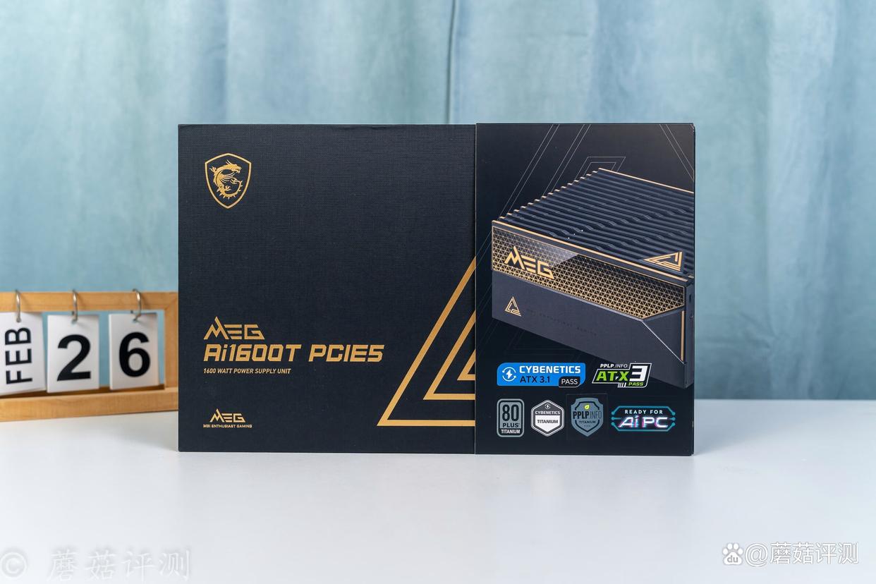 品质、用料、颜值均为顶级，微星MEG Ai1600T PCIE5超神钛金电源测评