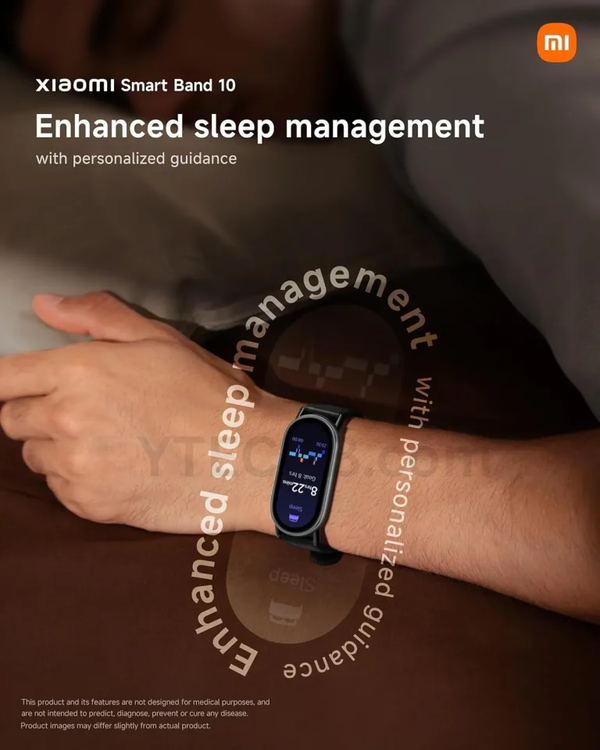 小米手环10官方宣传材料曝光：1.72英寸屏+21天续航