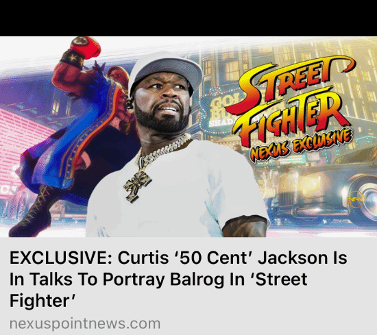 曝《街霸》真人电影又一选角敲定!传奇嘻哈巨星参演插图1 曝《街霸》真人电影又一选角敲定!传奇嘻哈巨星参演