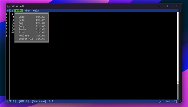 微软确认Windows 11预装软件+1：仅230KB的“Edit”文本编辑器