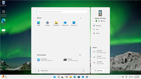 PC手机互通更进一步！Windows开始菜单一点：手机屏幕瞬间飞上PC