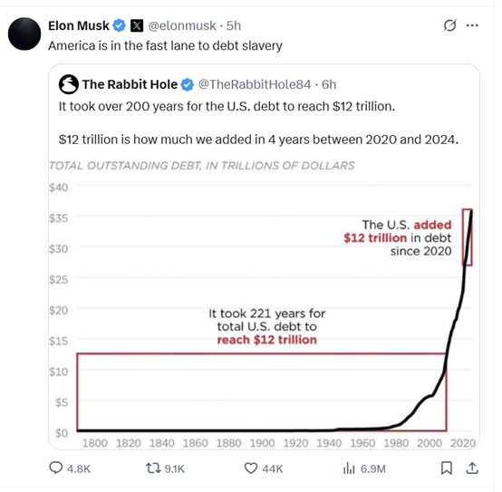 马斯克特朗普塑料情碎了！再度炮轰 “大而美法案”