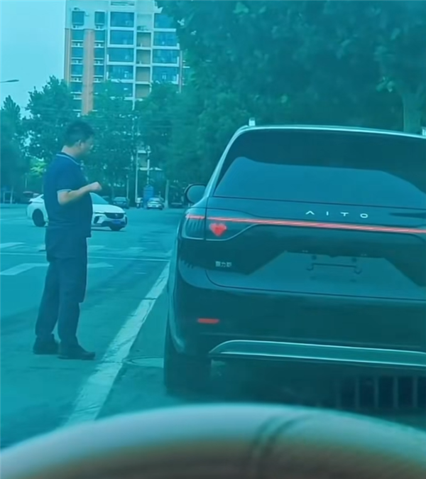 问界M9车主大路边练习隔空开门 网友：只要我不尴尬 尴尬的就是别人