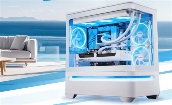 华硕AP202灵光岛机箱白色款首发649元：一体化弧面玻璃