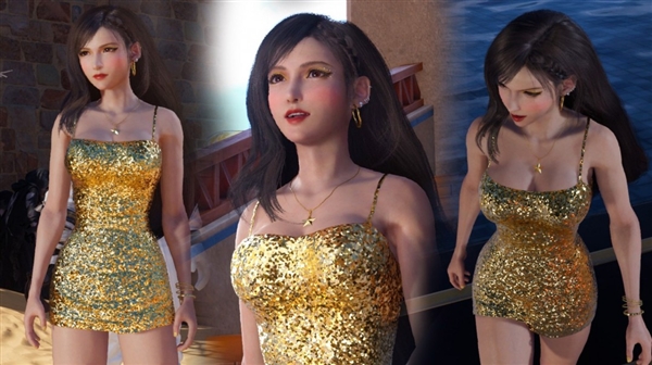 《最终幻想7》蒂法超美3D新图 不愧3D区耶路撒泠