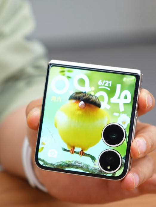 卢伟冰晒小米MIX Flip 2真机 锅盖头鸟壁纸太萌了 充电就炸毛插图 卢伟冰晒小米MIX Flip 2真机 锅盖头鸟壁纸太萌了 充电就炸毛