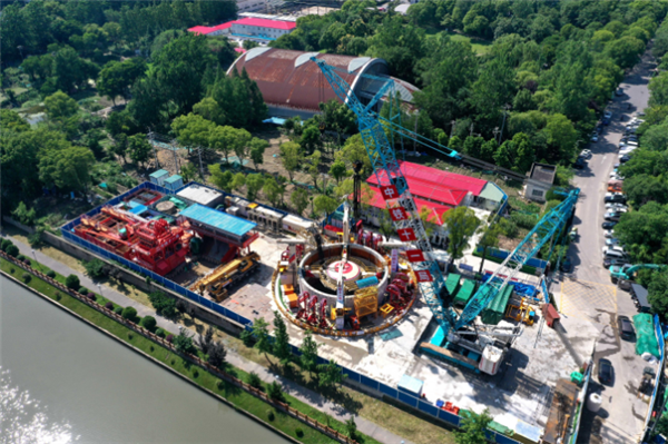 全国首台！初雨调蓄竖井掘进机顺利始发