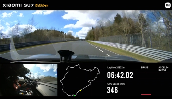 小米：SU7 Ultra纽北赛道跑到346km/h  碳纤维双风道前舱盖经受住了极速的考验