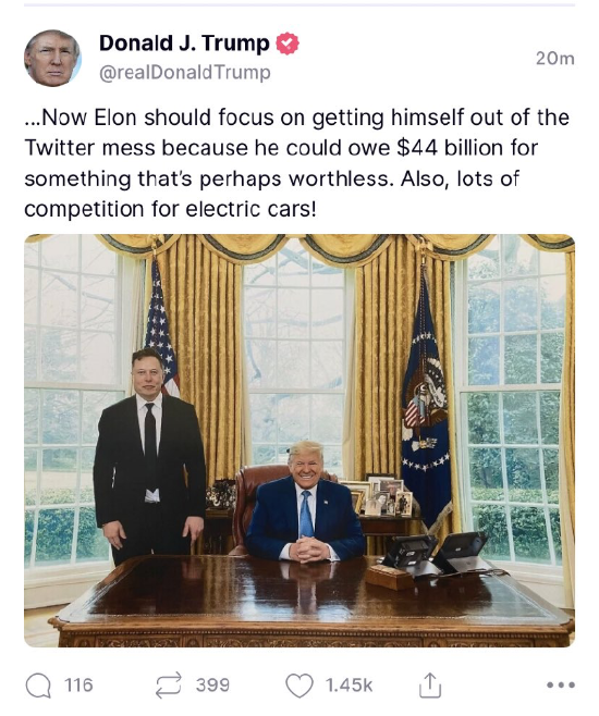 马斯克服软低头认错了 全球首富还是拗不过美国总统