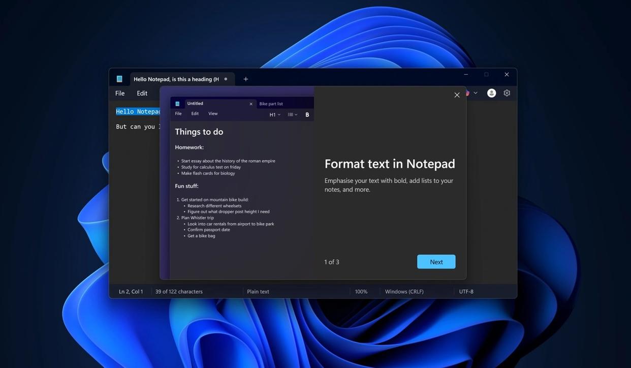 全部用户可用! Win11记事本全面支持Markdown格式