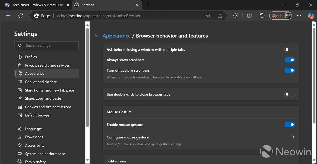 Win11/Win10系统中快速统一Edge浏览器滚动条体验的技巧