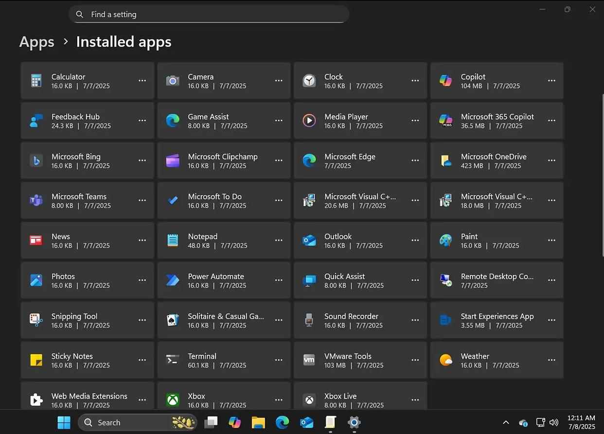 预装应用瘦身! 微软Win1125H2新策略支持卸载预装应用插图1