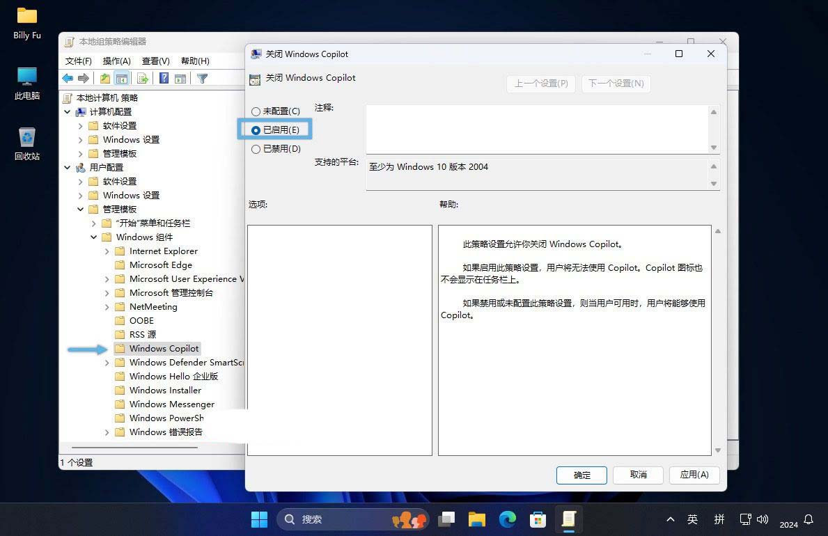 Win11中轻松禁用或移除Copilot功能的三种方法插图4