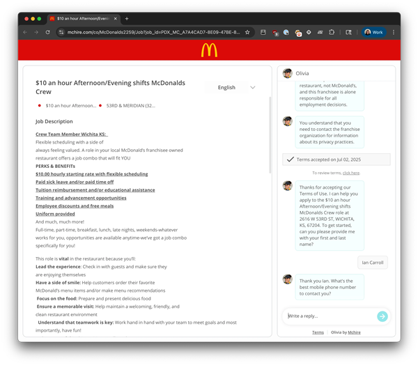 太草台班子了！“123456”当账号密码：麦当劳6400万条求职信息泄露