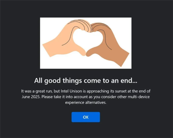 Win10/11用户被迫迁移！英特尔终止Unison跨设备服务