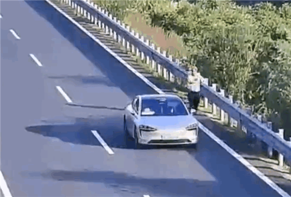 司机高速开辅助驾驶睡着 车辆直接停在了超车道