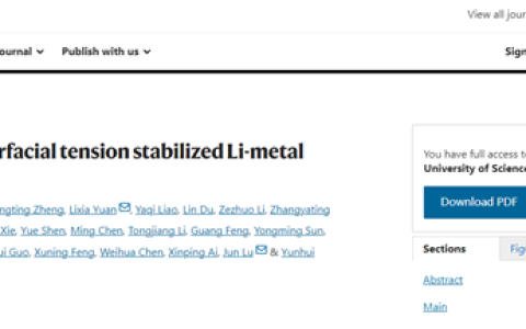Nature+1 华中科大团队发明全新电解液 破解锂电池“三高”难题