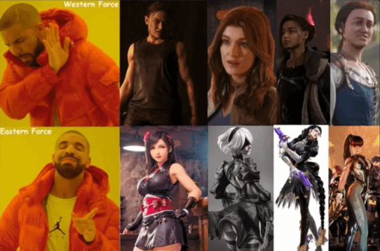 为何东方游戏中女性角色更漂亮 西方则丑哭：玩家直指政治正确