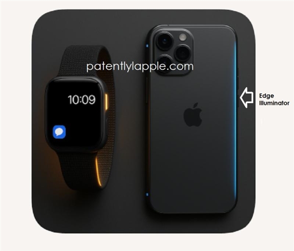 苹果获边缘照明器专利：设备边框可发光提醒 避免频繁点亮屏幕