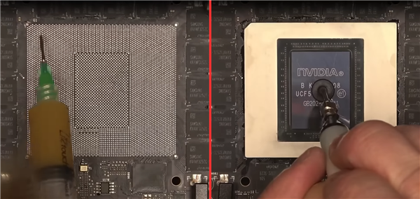 RTX 5090惨烈变砖 PCB都裂了！居然神奇修好 用了3根飞线