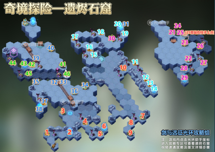 剑与远征遗烬石窟通关攻略路线图分享