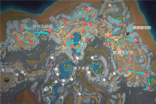 原神流明晶石位置分布图 地下矿区流明晶石采集路线一览