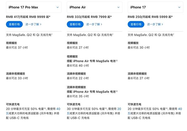iPhone 17/Air/Pro/Pro Max怎么选? 一文看懂这四款手机配置区别插图8