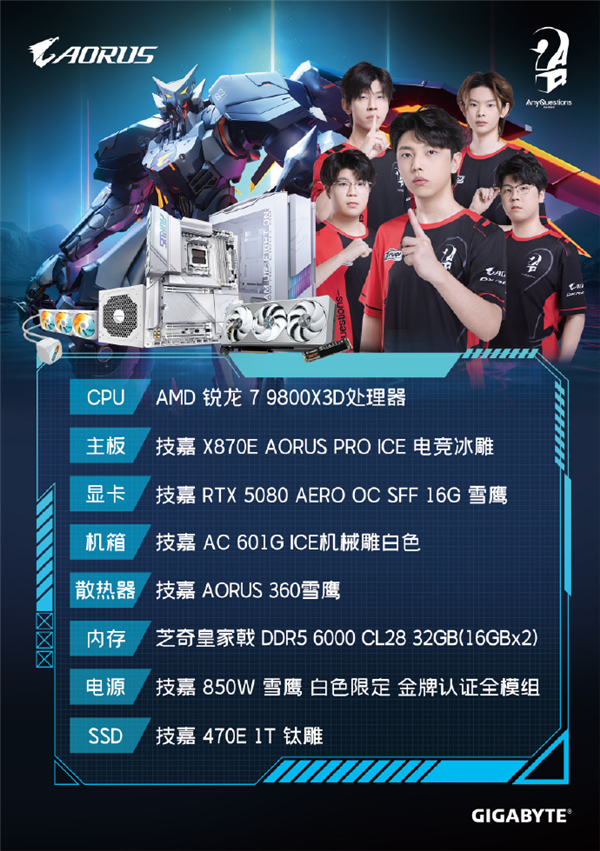 技嘉 AORUS 全明星计划持续发力：跨界联动多领域名人 定制全家桶主机彰显硬核实力