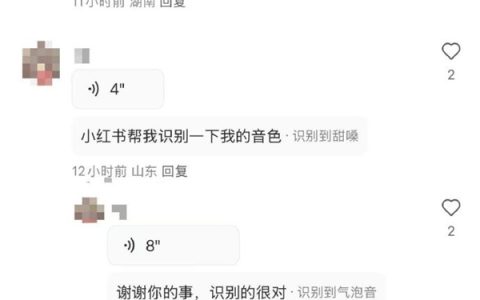 小红书语音评论可识别音色 包括甜嗓、气泡音、元气音等