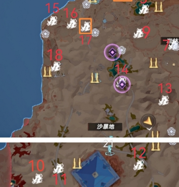 幻塔沙暴地成就精英怪物位置坐标分享