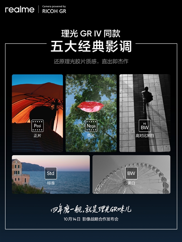 首次联名相机！真我GT8 Pro复刻理光GR IV同款五大影调