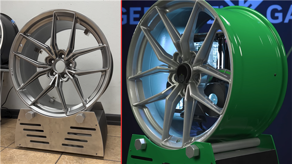 RTX 5080整机塞进保时捷911轮毂！通过钥匙开机重启