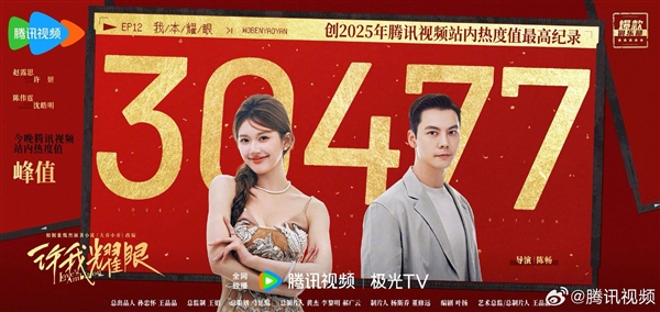 赵露思《许我耀眼》创纪录 成2025年腾讯视频最热剧集