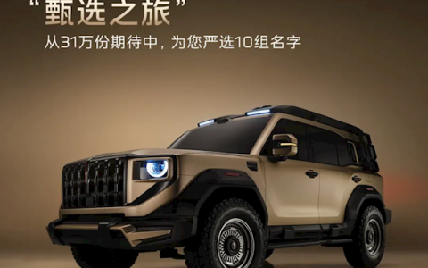 红旗首款越野车全网征名Top10出炉：采纳者将获赠001号车