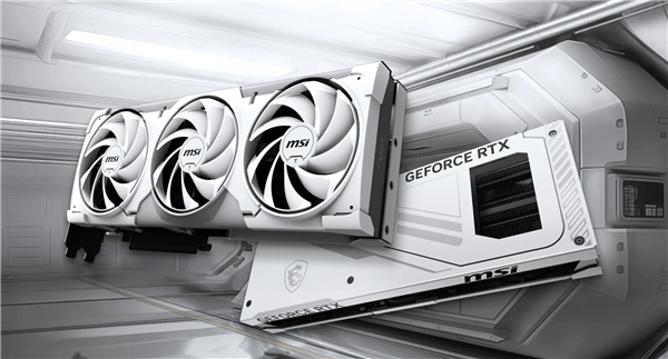 微星首款背插显卡发布：纯白、看不到一根线