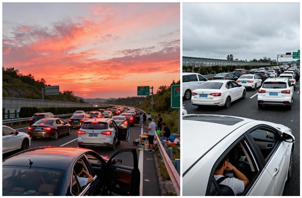 杭州出发开了14个小时才到合肥 网友：到处都在堵堵堵